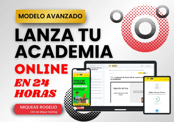 Lanza tu Academia Online en 24 Horas – Modelo Avanzado